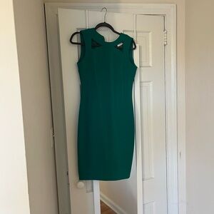 Calvin Klein Green Sheath Midi Dress